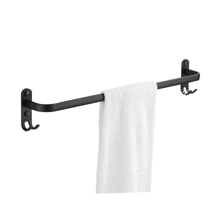 Lisslune | Modern black aluminum bathroom furniture set towel bar bathroom fittings