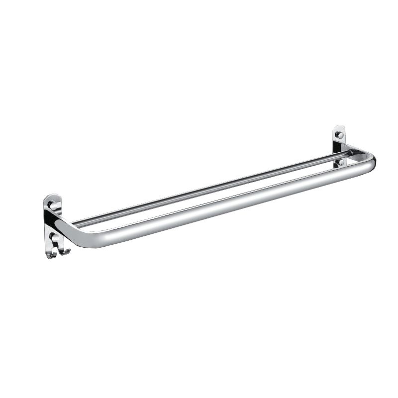 Lisslune | Chrome Modern Bathroom Hardware Set Stainless Steel Towel Hook/Towel Bar & Bath Shelf