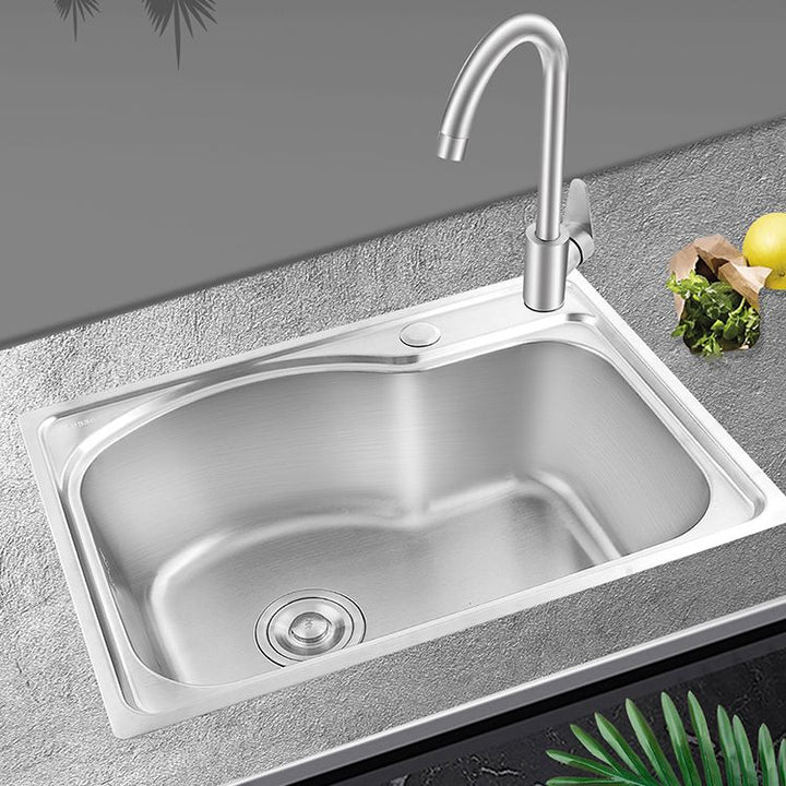 Lisslune | Modern Bar Prep Mirror Stainless Steel with Faucet Workstation Rack