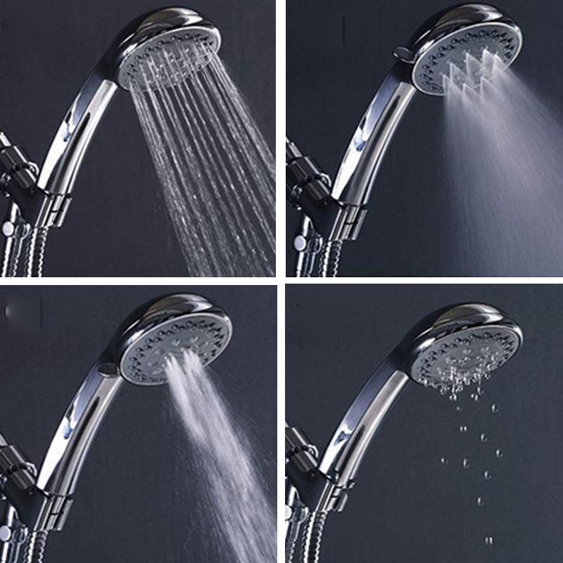 Lisslune | Round Handheld Showerhead in Silver Leak-Resistant Wall-Mounted Showerhead