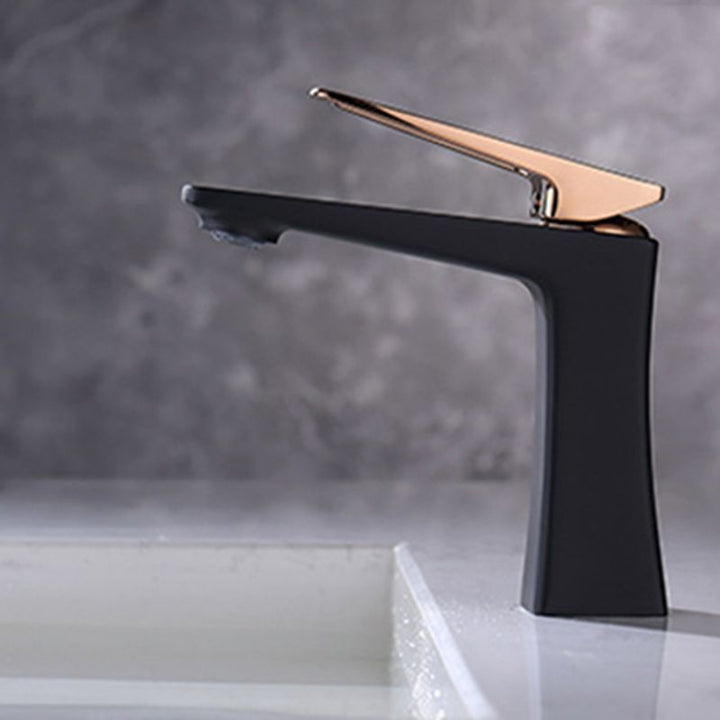 Lisslune | Glam Vessel Sink Faucet Brass Lever Handles with Drain Assembly Sink Faucet