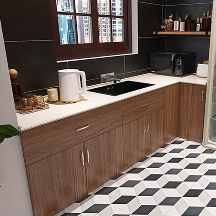 Lisslune | Modern Style Rectangle PVC Flooring Stone Look Peel and Stick Vinyl Flooring