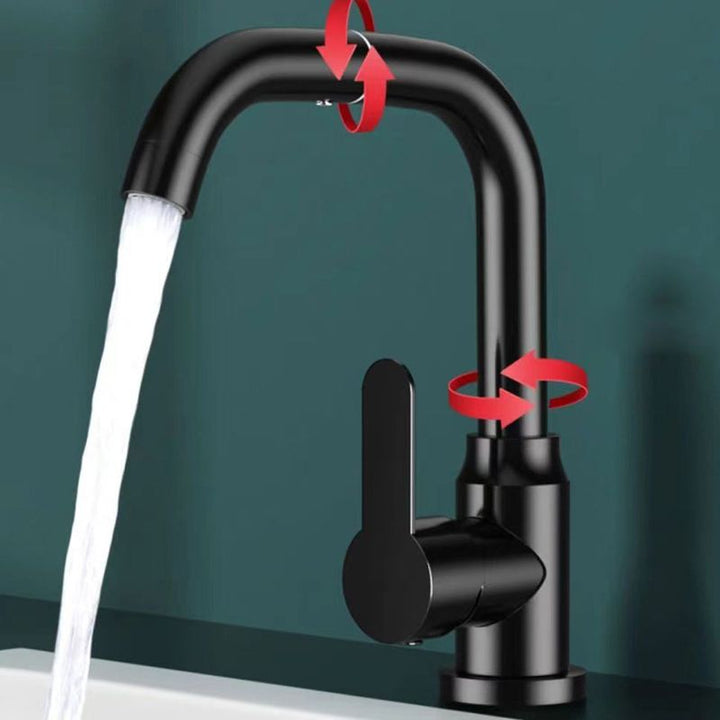 Lisslune | Modern Basin Mixer Bathroom Faucet Brass Lever Swivel Spout Basin Mixer