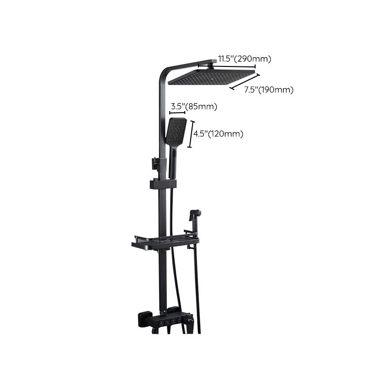 Lisslune | Adjustable spray sample shower combination metal shower fitting arm showerhead with slip bar