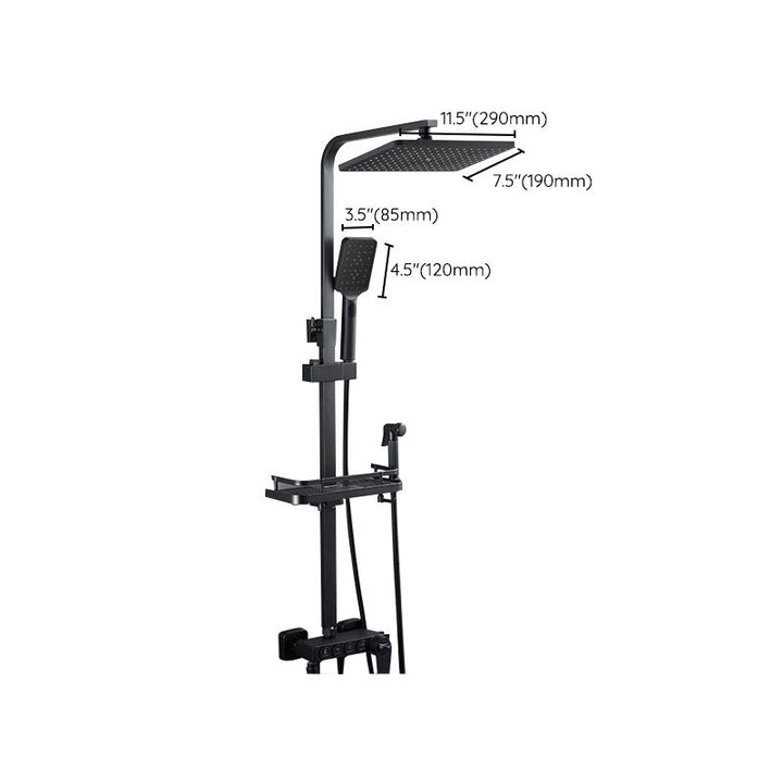 Lisslune | Adjustable spray sample shower combination metal shower fitting arm showerhead with slip bar