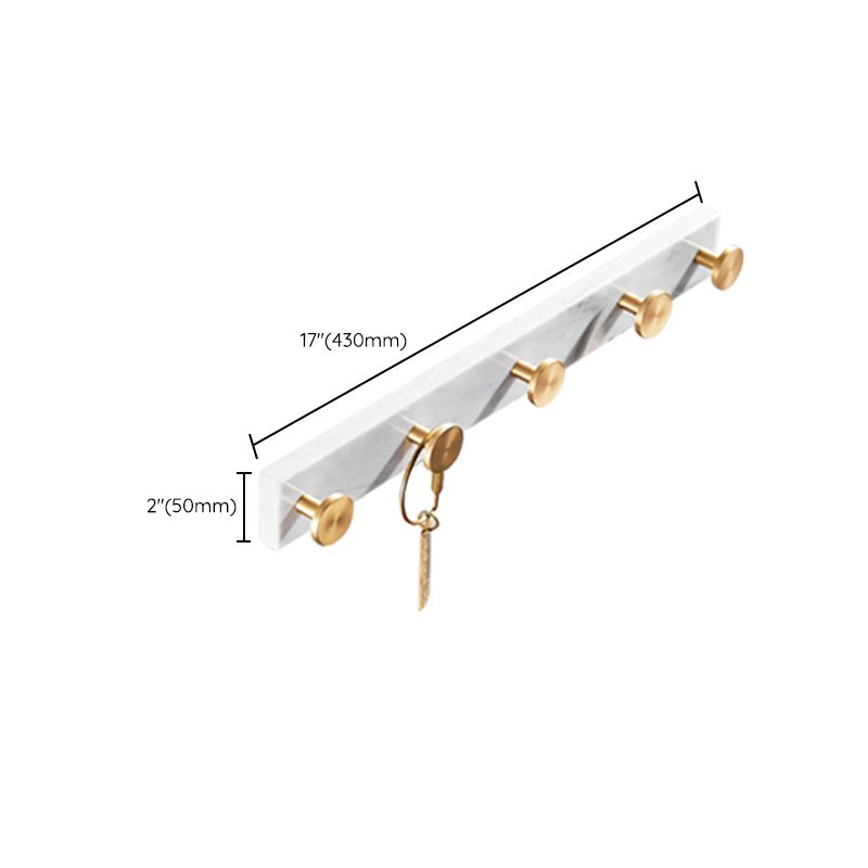 Lisslune | Brushed Brass Bathroom Accessory Set Metal & Marble Bathroom Hardware Set with Bath Shelf