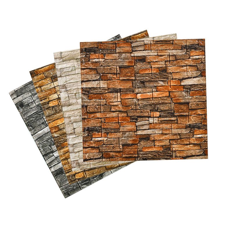 Lisslune | Country House Wall Shelf 3D Brick Living Room Wall Panel Set of 2