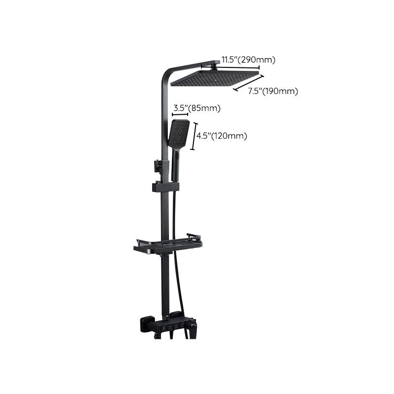 Lisslune | Adjustable Spray Sample Shower Combination Metal Shower Fitting Arm Shower Head with Slip Bar