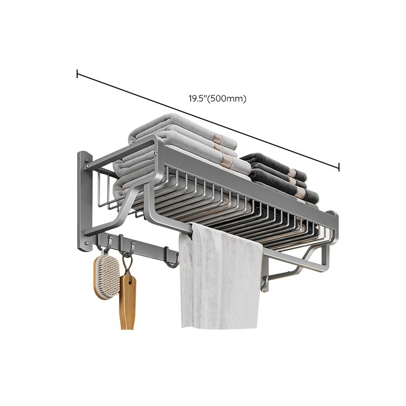 Lisslune | Modern Metal Bathroom Accessory Set Polished Silver Bathroom Shelf/Paper Holder/Roben Hook