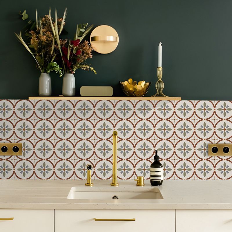 Lisslune | Waterproof Peel & Stick Tile Square Pattern Print Single Tile