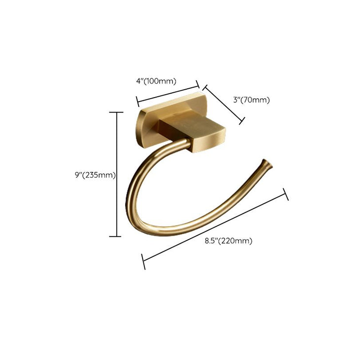Lisslune | Traditional Golden Bath Accessories Set Brass Bathroom Accessories Kit
