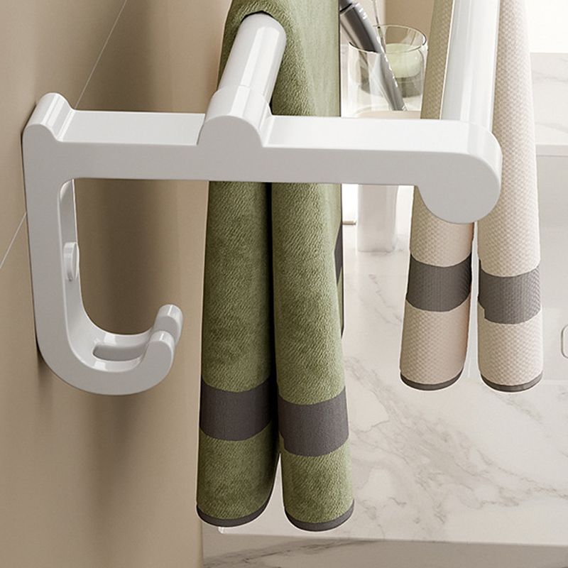 Lisslune | White Bathroom Accessories Set Contemporary Aluminum Bathroom Accessories Kit with Towel Rail