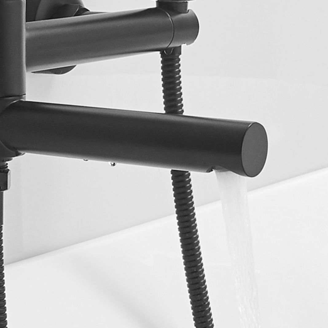 Lisslune | Swivel spout bathtub faucet single lever handle hand shower bathtub filling valve with shower hose