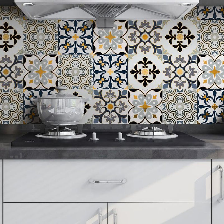 Lisslune | PVC Square Peel & Stick Mosaic Tile Multi-Colors Kitchen and Bathroom Single Tile