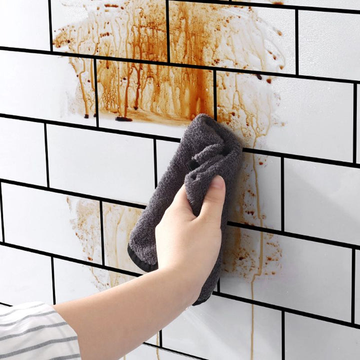 Lisslune | Classic Kitchen Back Wall Tiles Plaid Pattern Self-Adhesive Back Wall Tiles