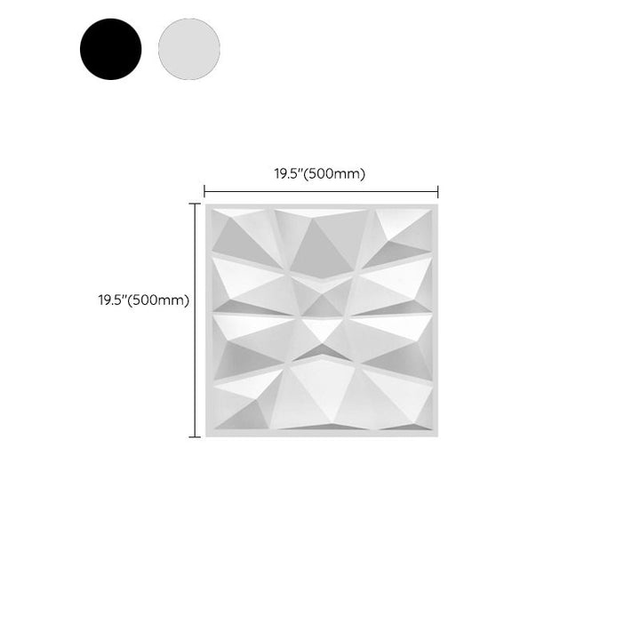 Lisslune | Modern Zinc Back Wall Panel Smooth Upholstered Wall Ceiling in Black and White