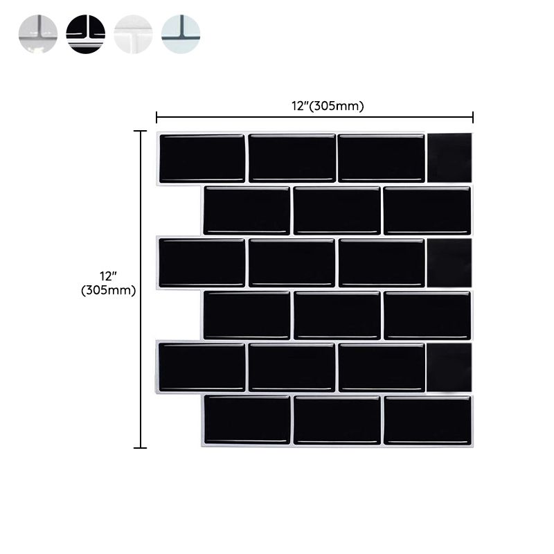 Lisslune | PVC Peel-and-Stick Tiles Waterproof Peel-and-Stick Tiles with Square Shape