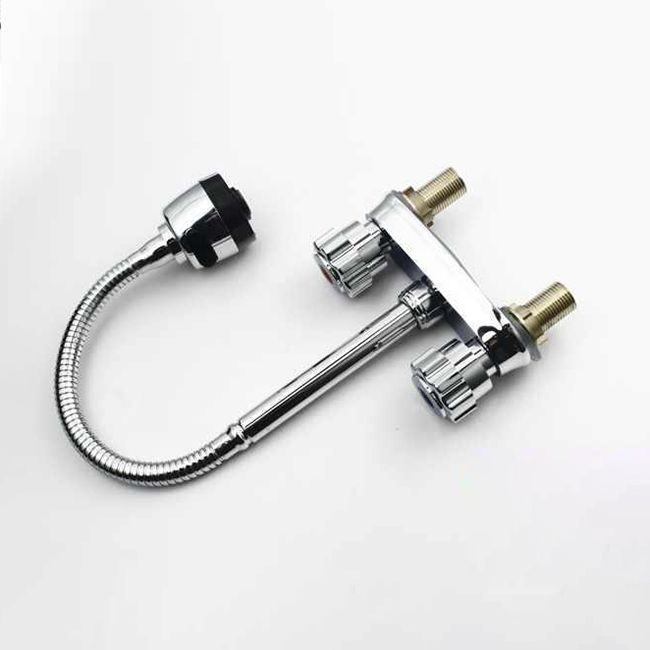 Lisslune | Modern Style Vessel Faucet Copper Knob Handle Low Arc Vessel Faucet