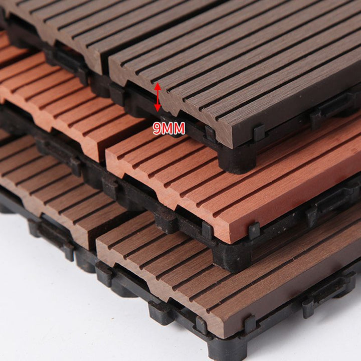Lisslune | Rectangular constructed tiles water-resistant parquet flooring for balcony