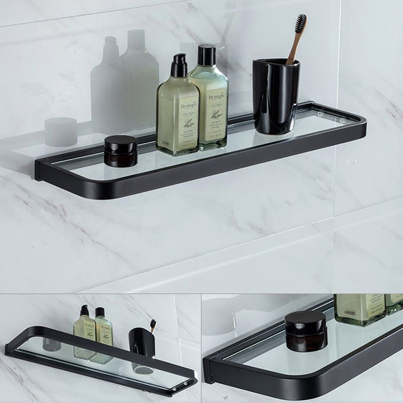 Lisslune | Modern Classic Bath Accessories Set in Matte Black Stainless Steel Bathrobe Hook/Towel Ring Bar