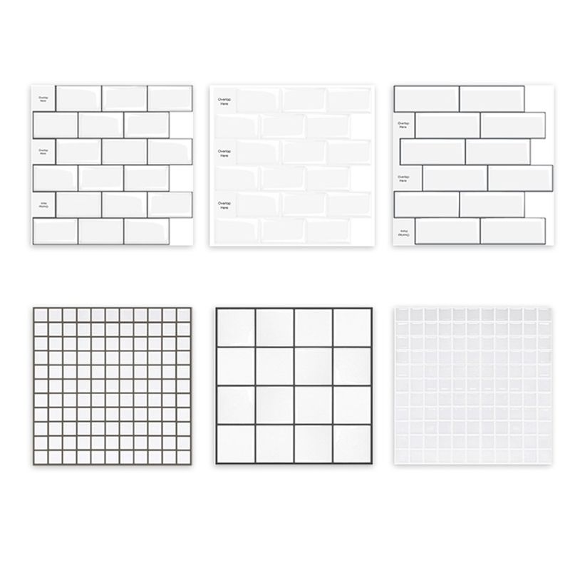 Lisslune | Plastic Peel and Stick Wall Tiles 3D Square Peel and Stick Backing