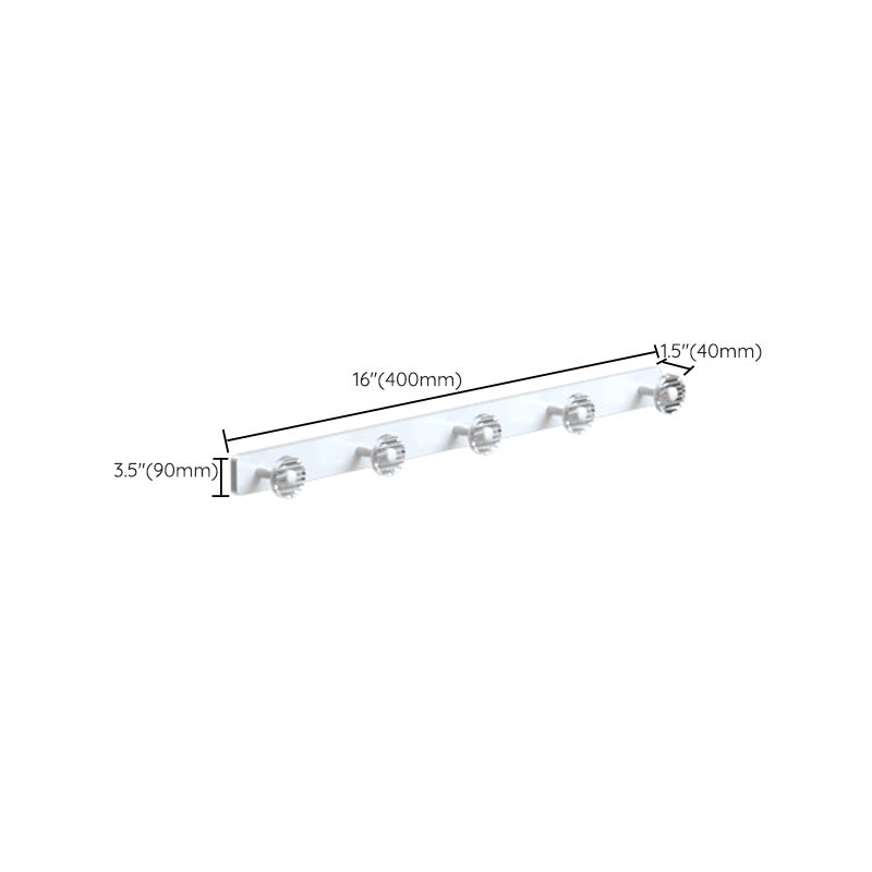 Lisslune | White Bathroom Accessory Set Metal & Acrylic Bathroom Set with Bath Shelf/Towel Hooks