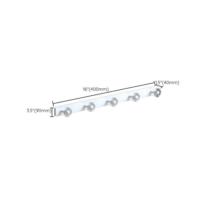 Lisslune | White Bathroom Accessory Set Metal & Acrylic Bathroom Set with Bath Shelf/Towel Hooks