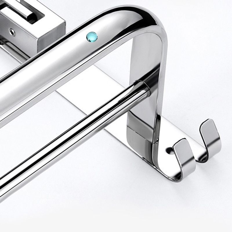 Lisslune | Classic Polished Chrome Bathroom Accessory Set Towel Rail/Paper Holder/Bathrobe Hook Included