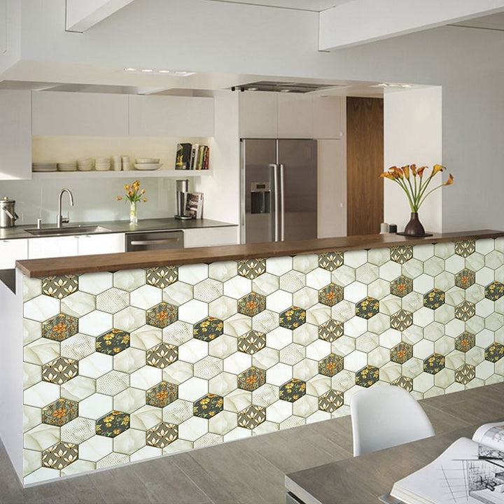 Lisslune | Peel and Stick Hexagonal Tiles Waterproof Peel & Stick Tile for Shower 2-Pack
