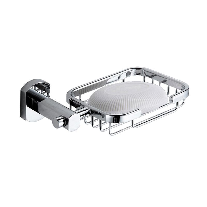 Lisslune | Polished Chrome Modern Bathroom Accessory Set Silver Towel Holder/Bath Shelf