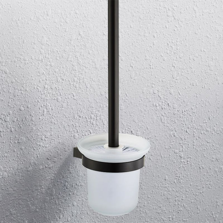 Lisslune | Modern black bathroom accessory set towel holder bathroom shelf bathroom faucet set