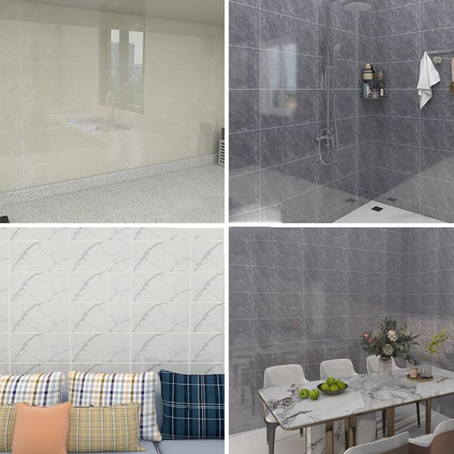 Lisslune | Single Tiles Wallpaper Plastic Rectangular Peel and Stick Tiles with Waterproof