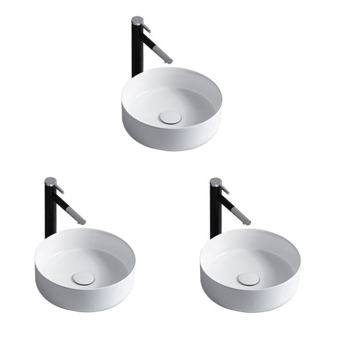 Lisslune | Modern Sink Porcelain Solid Color Round Sink