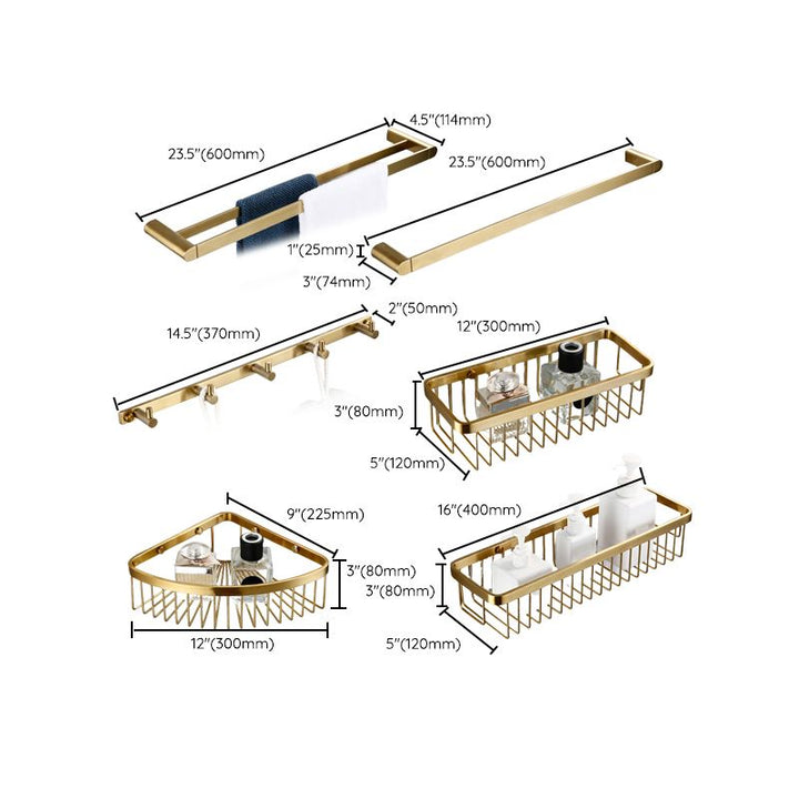 Lisslune | Traditional Style Brass Bathroom Accessories as Single Piece or in Set made of Metal