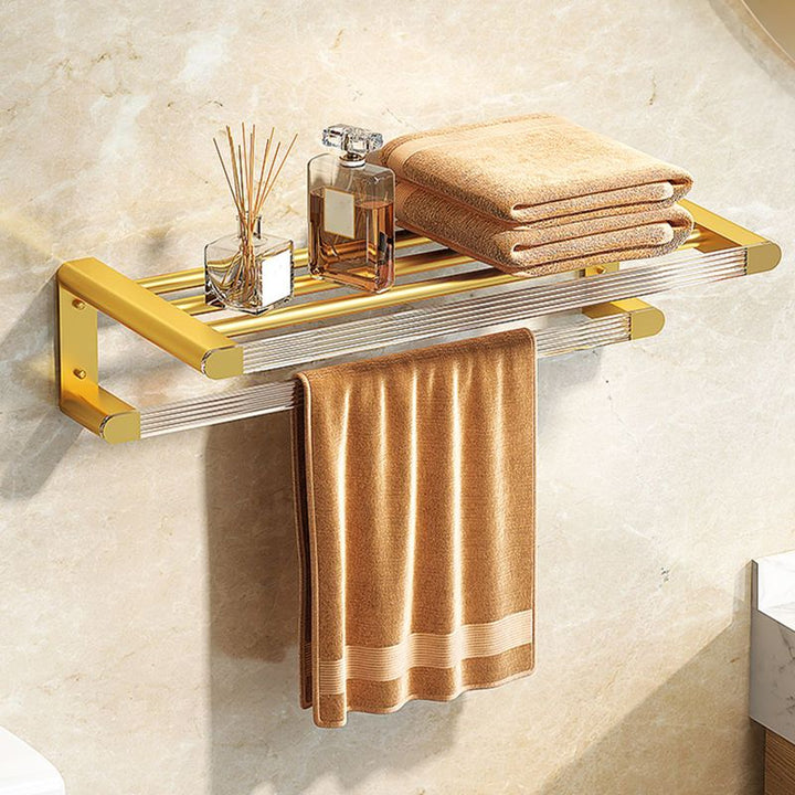 Lisslune | Modern 7-piece Bathroom Accessory Set Metal Bathroom Set in Gold