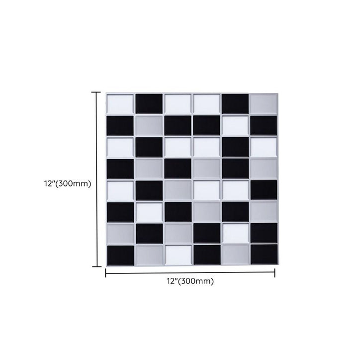 Lisslune | Peel & Stick Mosaic Tile Square Plastic Waterproof Peel and Stick Tiles for the Kitchen