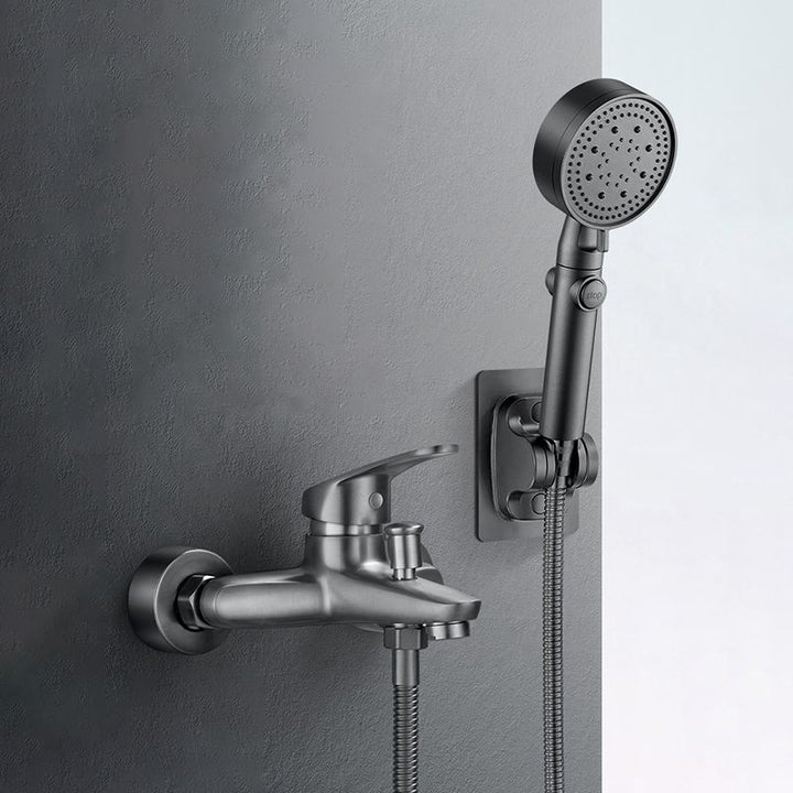 Lisslune | Low Arch Bathtub Faucet Hose Wall-Mounted Single Lever Tub Filler with Hand Shower