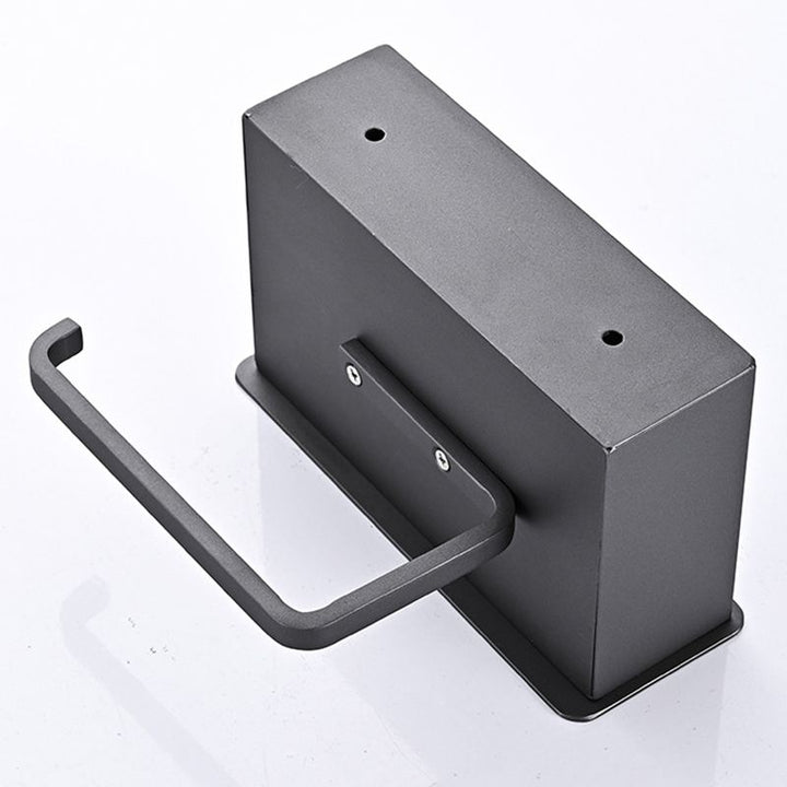 Lisslune | 2-piece stainless steel classic bathroom accessory set black & chrome paper holder
