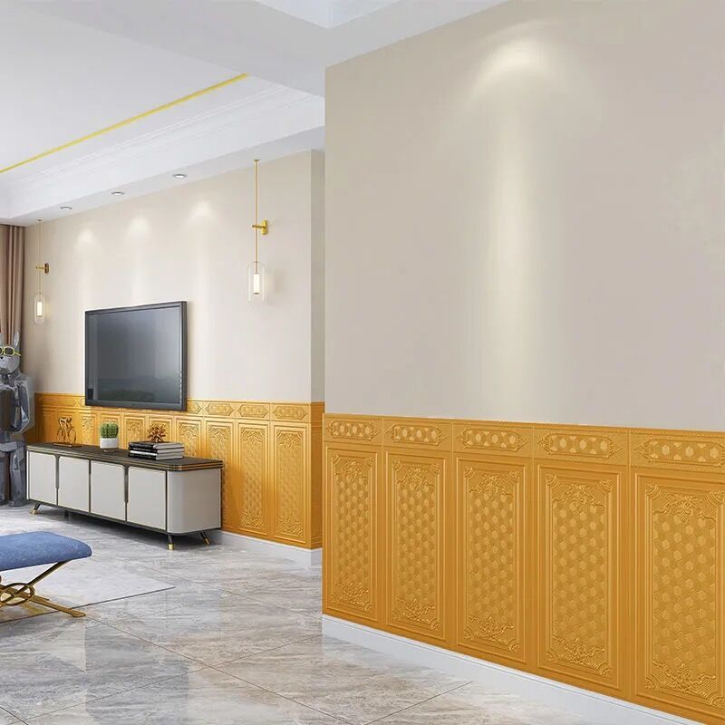 Lisslune | Wall Panel 3D embossed Peel and Stick waterproof back panels for living room