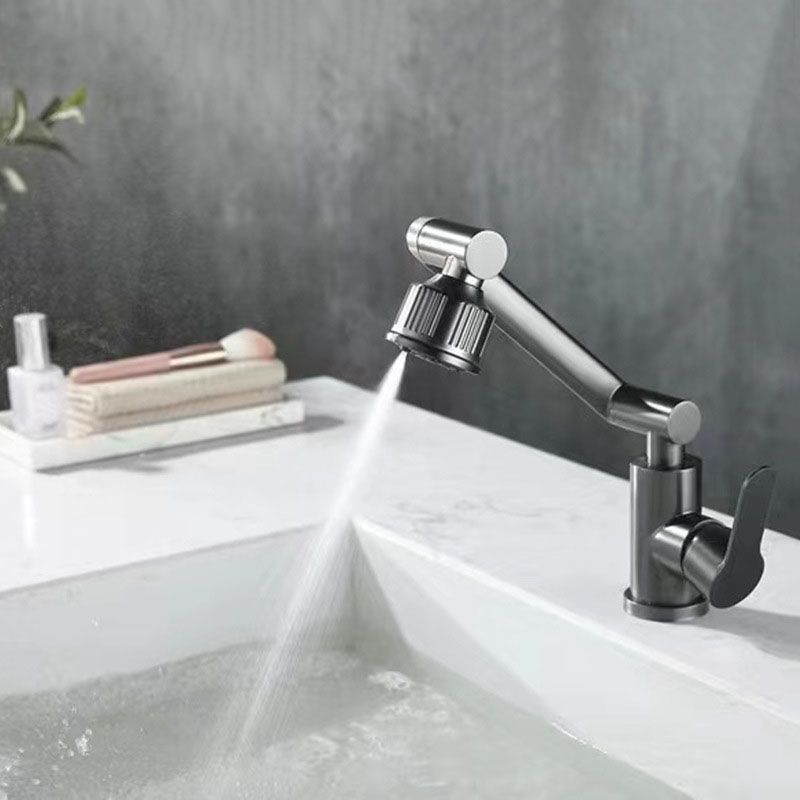 Lisslune | Modern Sink Faucet Stainless Steel Lever Handle Low Arc Sink Faucet