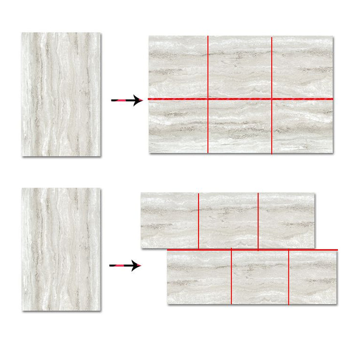 Lisslune | Individual Tiles Wallpaper Rectangular Shape Peel and Stick Wall Tile with Waterproof