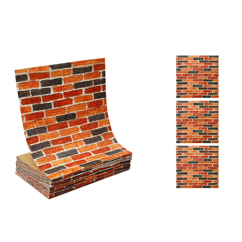 Lisslune | Industrial Wall Panel 3D Brick Wall Panels Waterproof Stickers Wall Tiles Set of 10