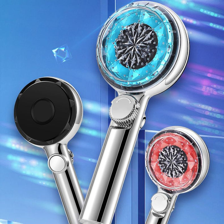 Lisslune | Contemporary Handheld Shower Head Round Filter Ball Spray Head With Digital Display