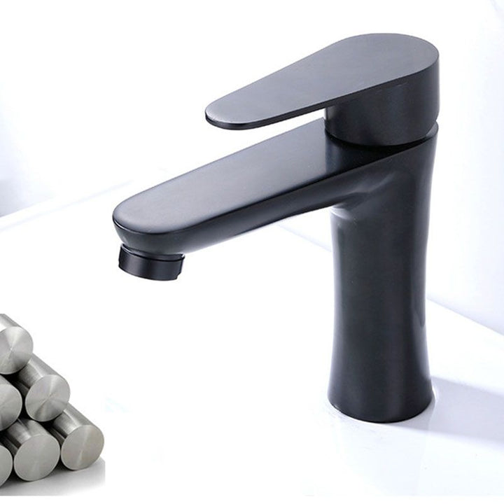 Lisslune | Contemporary Stainless Steel Basin Tap Lever Handles Low Arc Basin Mixer