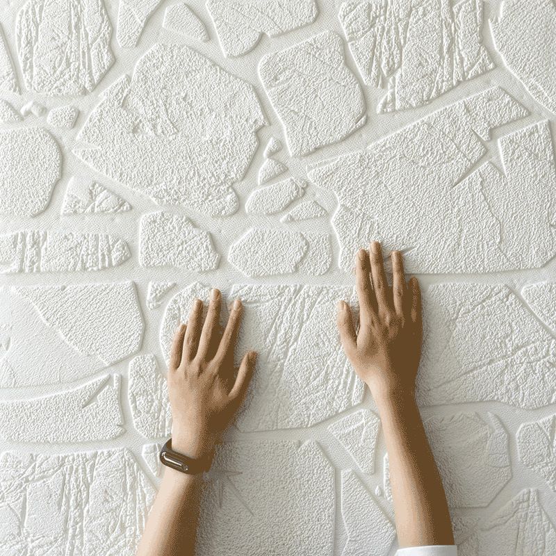 Lisslune | Modern Pearl Wainscoting PVC Wall Access Panel Peel and Stick Wall Tile for Bedroom