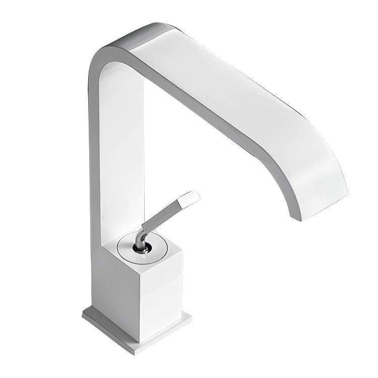 Lisslune | Unique Sink Faucet Bathroom Brass Solid Color Waterfall Spout Faucet