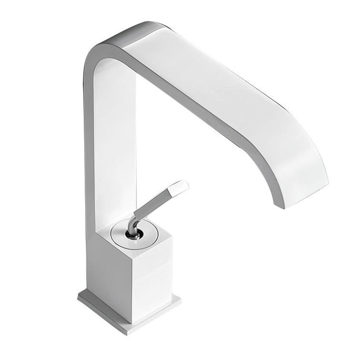 Lisslune | Unique Sink Faucet Bathroom Brass Solid Color Waterfall Spout Faucet