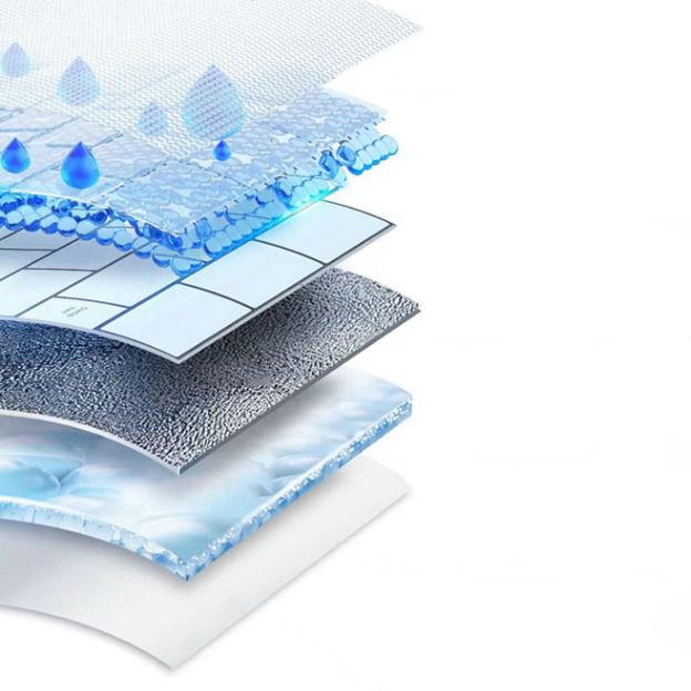 Lisslune | Square Peel and Stick Back Wall Modern Plastic Peel and Stick Back Wall