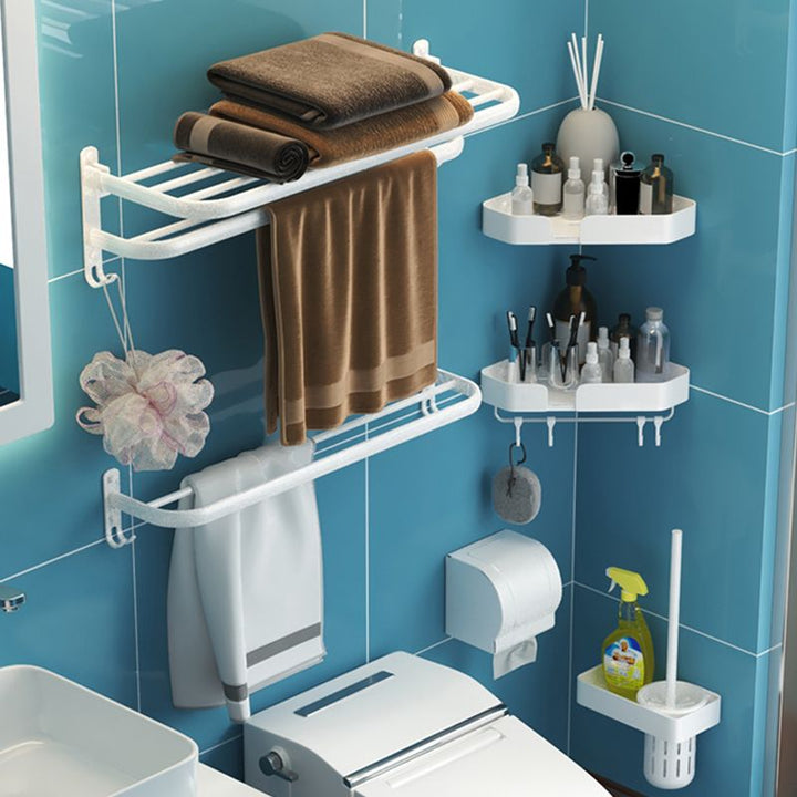 Lisslune | Modern Bathroom Hardware Set White Metal Bathroom Accessories Set
