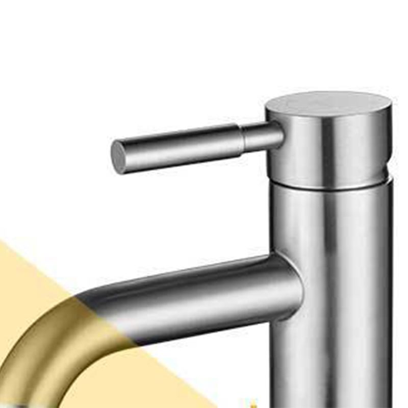 Lisslune | Modern Silver Washbasin Mixer Single Lever Bathroom Faucet with Lever Handle